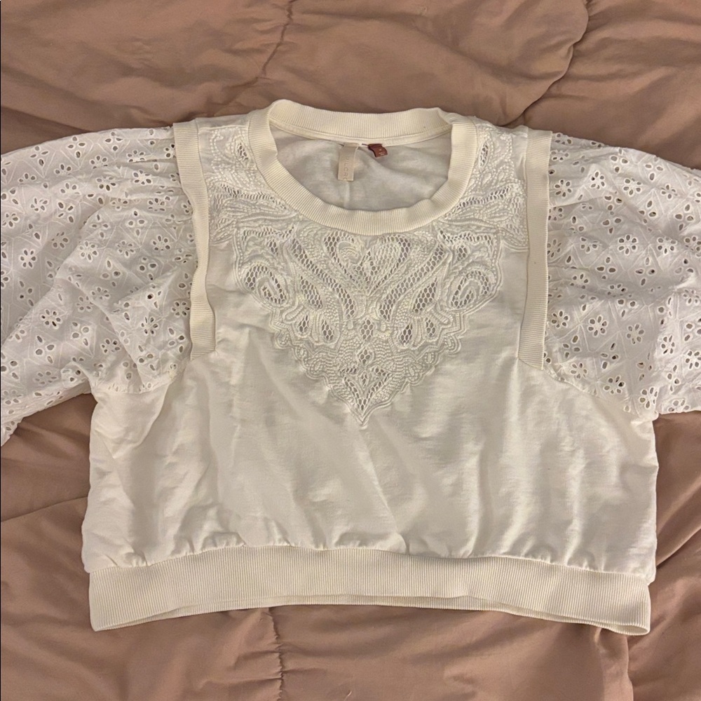 Pilcro by Anthropologie Washed Eyelet Top - Picture 4 of 7